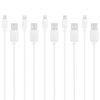 Haweel (5-Pack) USB Lightning Charging Cable (1m) for iPhone / iPad - White